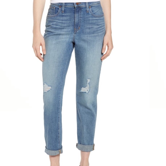 Caslon Denim - Caslon Arden Boyfriend High Waist ripped Jeans
